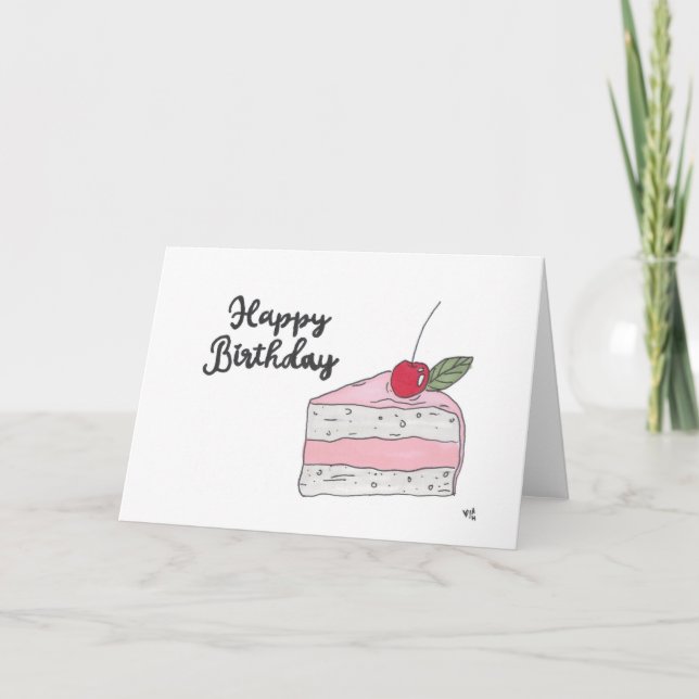 Grattis på födelsedagen Cake 2 - kort (Framsida)