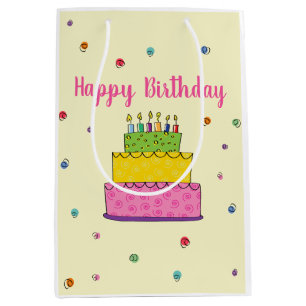 Grattis på födelsedagen Cake Candle Whimsical