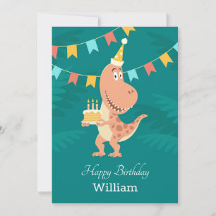 Grattis på födelsedagen Cake Candles Cute Dinosaur
