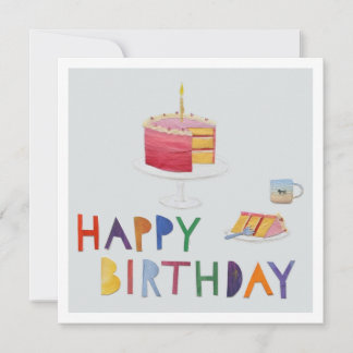Grattis på födelsedagen Cake Collage Kort
