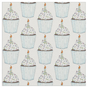 Grattis på födelsedagen Cake Cuptårta Sprinkles Fi Tyg