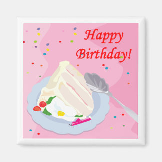 Grattis på födelsedagen Cake Magnet
