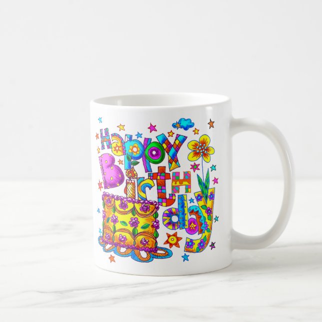Grattis på födelsedagen Cake mugg (Höger)
