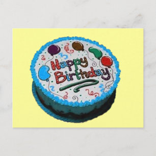 Grattis på födelsedagen Cake Vykort