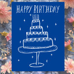 Grattis på födelsedagen Cake Whimsical Sketch Dood Vykort<br><div class="desc">Söt teckning av en söt kaka för att önska någon ett grattis på födelsedagen! Klicka på "Redigera med verktyg" för att justera typsnitt, färg och placeringar. Du kan också ändra bakgrunden till färg eller leta efter fler alternativ för färg i min butik. Anpassa med egen text. Kolla min butik för...</div>