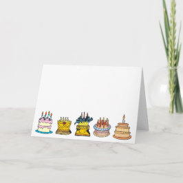Grattis på födelsedagen Cakes Kort