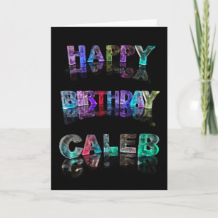 Grattis på födelsedagen Caleb-kort Kort