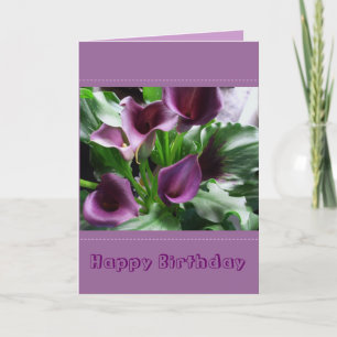 grattis på födelsedagen - Calla lily Kort