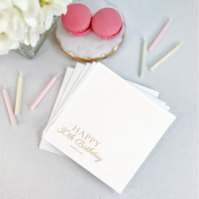 Grattis på födelsedagen calligraphy-Personlig Pappersservett (Skapare uppladdad)