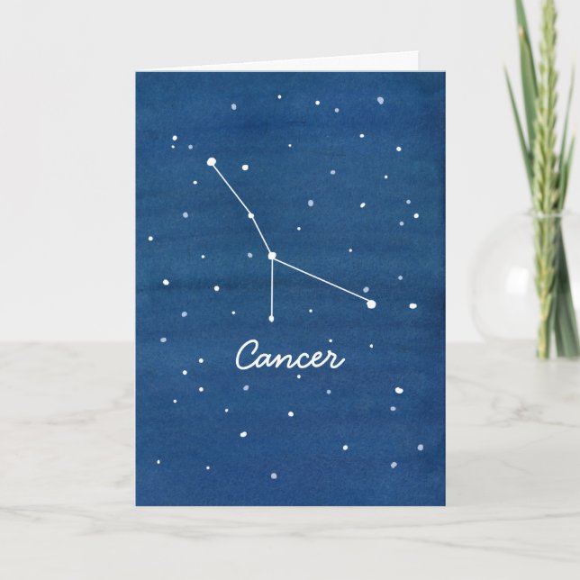Grattis på födelsedagen Cancer Astrology Sign Zodi Kort (Framsida)