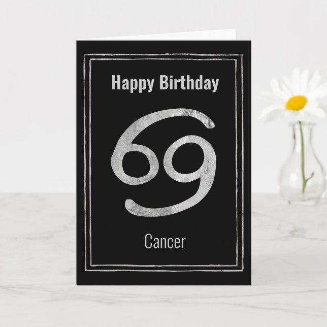 Grattis på födelsedagen Cancer zodiac stjärntecken Kort (Liten växt)