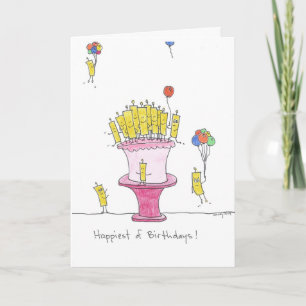 Grattis på födelsedagen Candles Kort