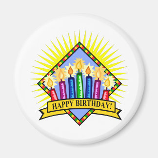 Grattis på födelsedagen Candles Magnet