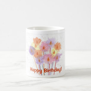 Grattis på födelsedagen Candles Mugg