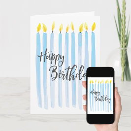 Grattis på födelsedagen Candles - Personalize Kort