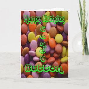 Grattis på födelsedagen Candy Button Kort