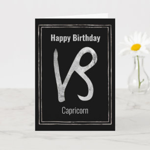 Grattis på födelsedagen Capricorn silver zodiac as Kort