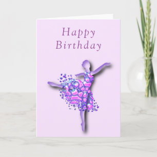 Grattis på födelsedagen Card Ballerina Girl Ballet Kort
