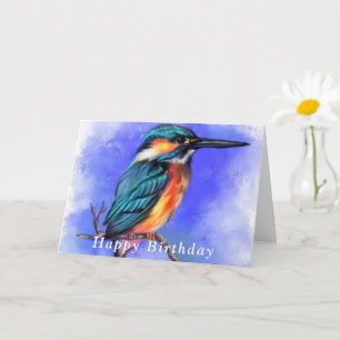 Grattis på födelsedagen Card Bevackert Kingfisher Kort