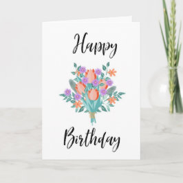 Grattis på födelsedagen Card Bouquet Kort