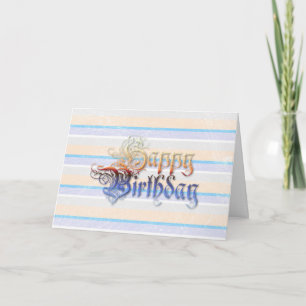 Grattis på födelsedagen Card-Coola Graffiti-text Kort