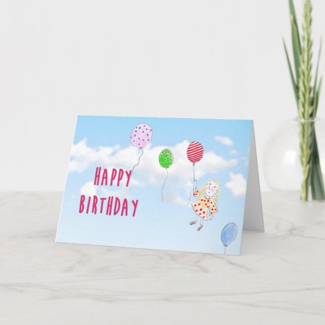 Grattis på födelsedagen Card för barn. Inbjudan (Framsida)