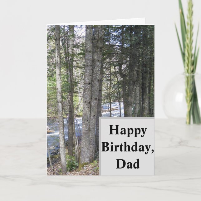 Grattis på födelsedagen Card för Pappa-skog med st Kort (Framsida)