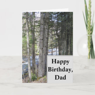 Grattis på födelsedagen Card för Pappa-skog med st Kort