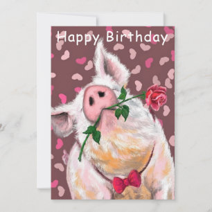 Grattis på födelsedagen Card Funny gentleman Gris Kort