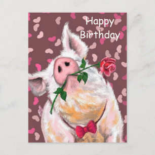 Grattis på födelsedagen Card gentleman Gris - Roma Vykort