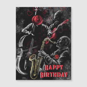 Grattis på födelsedagen Card Jazz Music Band
