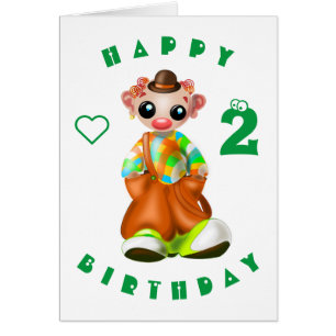 Grattis på födelsedagen Card Little Clown - Person Hälsningskort