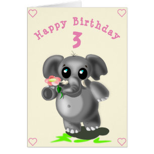 Grattis på födelsedagen Card Little Elephant - Per Hälsningskort