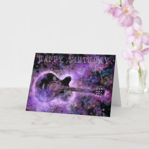 Grattis på födelsedagen Card Magic Guitar Music Kort