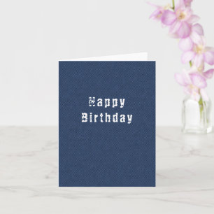 Grattis på födelsedagen Card Modern Blue Jeans Kort
