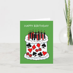 Grattis på födelsedagen Card Player Spelare Kort