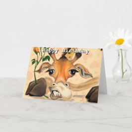 Grattis på födelsedagen Card Romantic Giraffe Kort