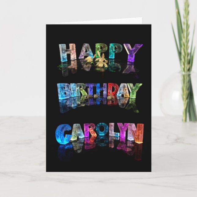 Grattis på födelsedagen Carolyn Card Kort (Framsida)