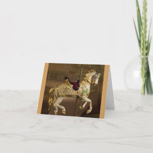 Grattis på födelsedagen Carousel Horse Kort