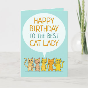 Grattis på födelsedagen Cat Dam Hälsning Kort