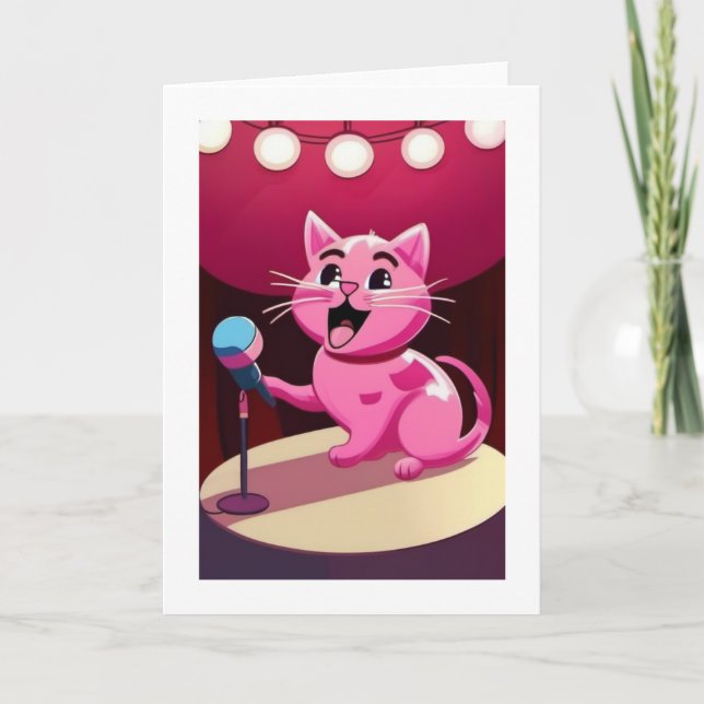 Grattis på födelsedagen Cat Kort (Framsida)