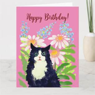 Grattis på födelsedagen cat kort