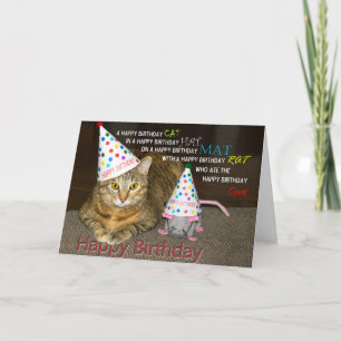 Grattis på födelsedagen Cat Kort