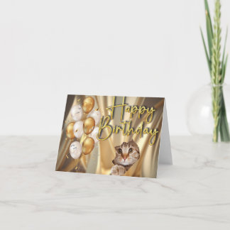 Grattis på födelsedagen Cat Kort