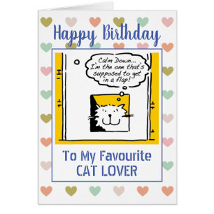 Grattis på födelsedagen Cat Lover Hälsningskort