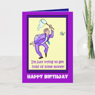 Grattis på födelsedagen, catcher pengar kort