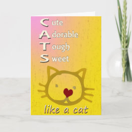 Grattis på födelsedagen Cats Kort
