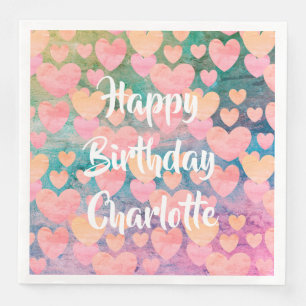 Grattis på födelsedagen #Charlotte party blöjor Pappersservett