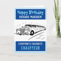 Grattis på födelsedagen chaufför eller förare