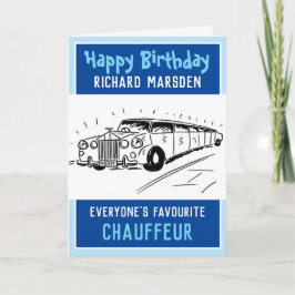 Grattis på födelsedagen chaufför eller förare kort